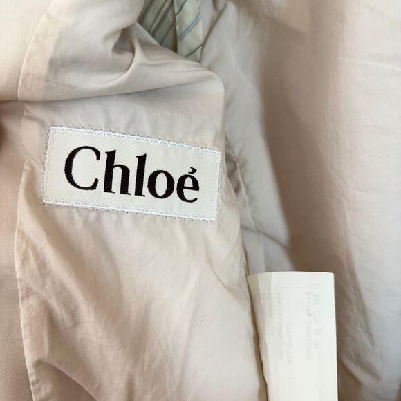 CHLOE Antilope Cotton One Button Blazer Jacket Off White Cream {YY11} - Picture 5 of 8